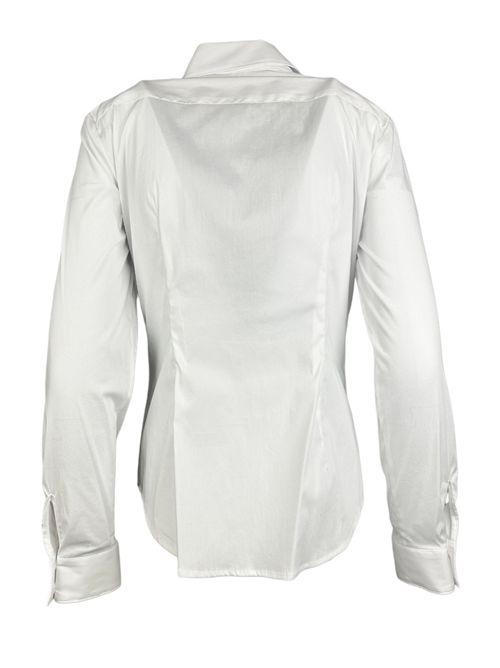 camicia donna ruches organza bianca Camicetta Snob | 570-C-31414118